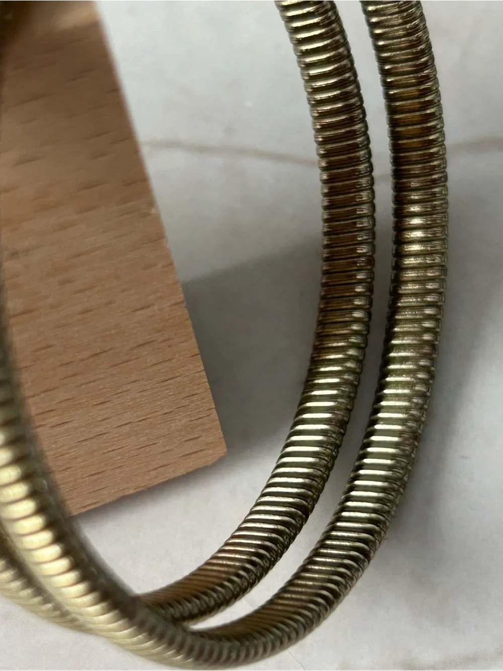 Gold-Tone Crystal Ball Coil Bracelet